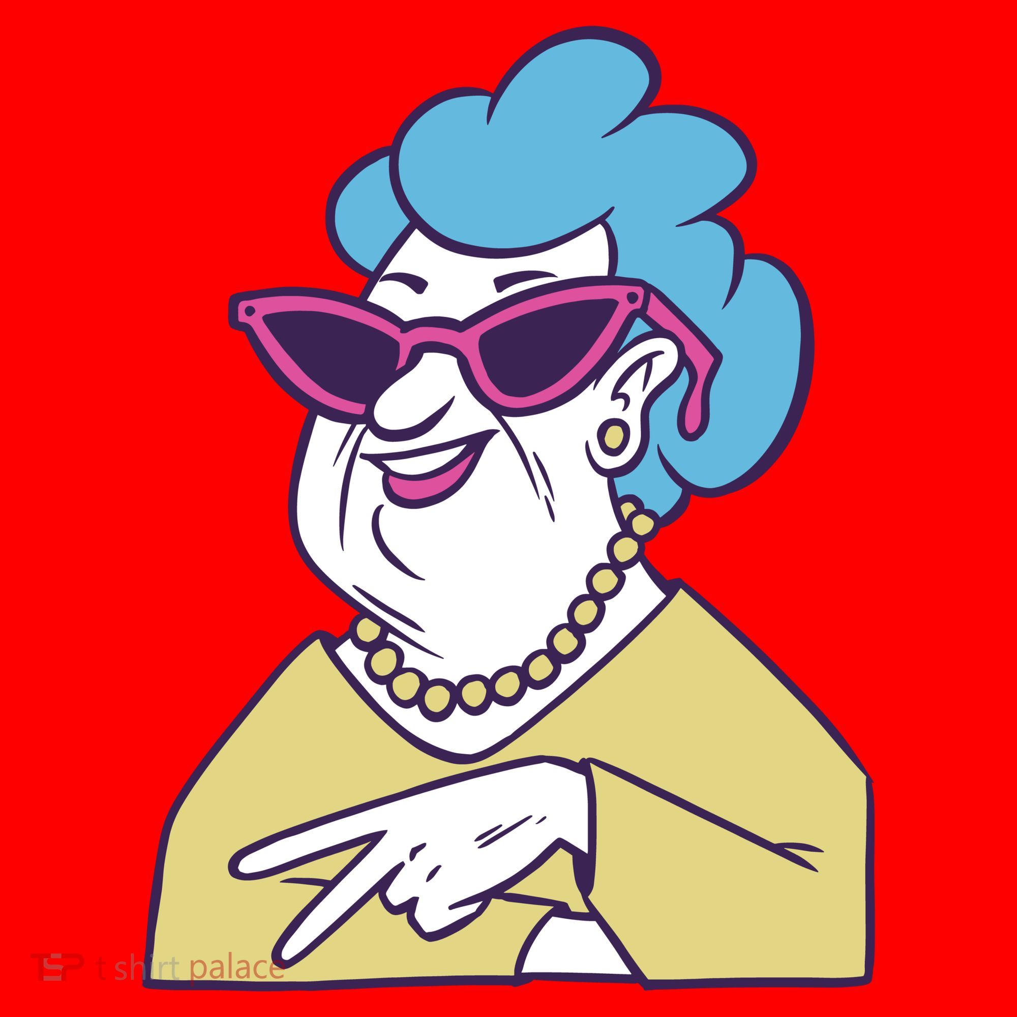 Cool Grandma Peace Sign Santa Hat