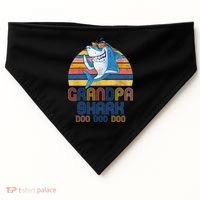 Cool Grandpa Shark Doo Doo Doo USA-Made Doggie Bandana thumb 0