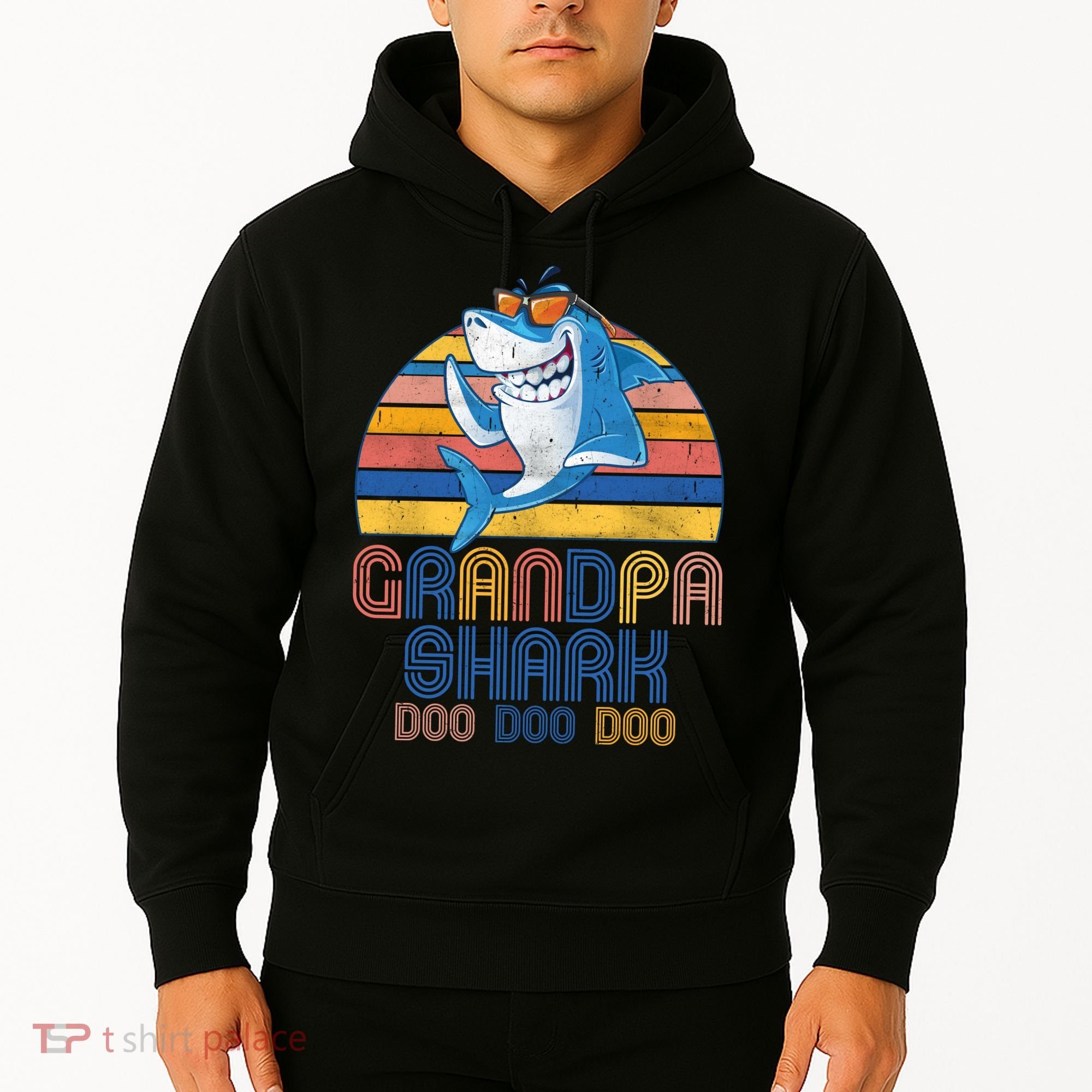 Cool Grandpa Shark Doo Doo Doo Hoodie