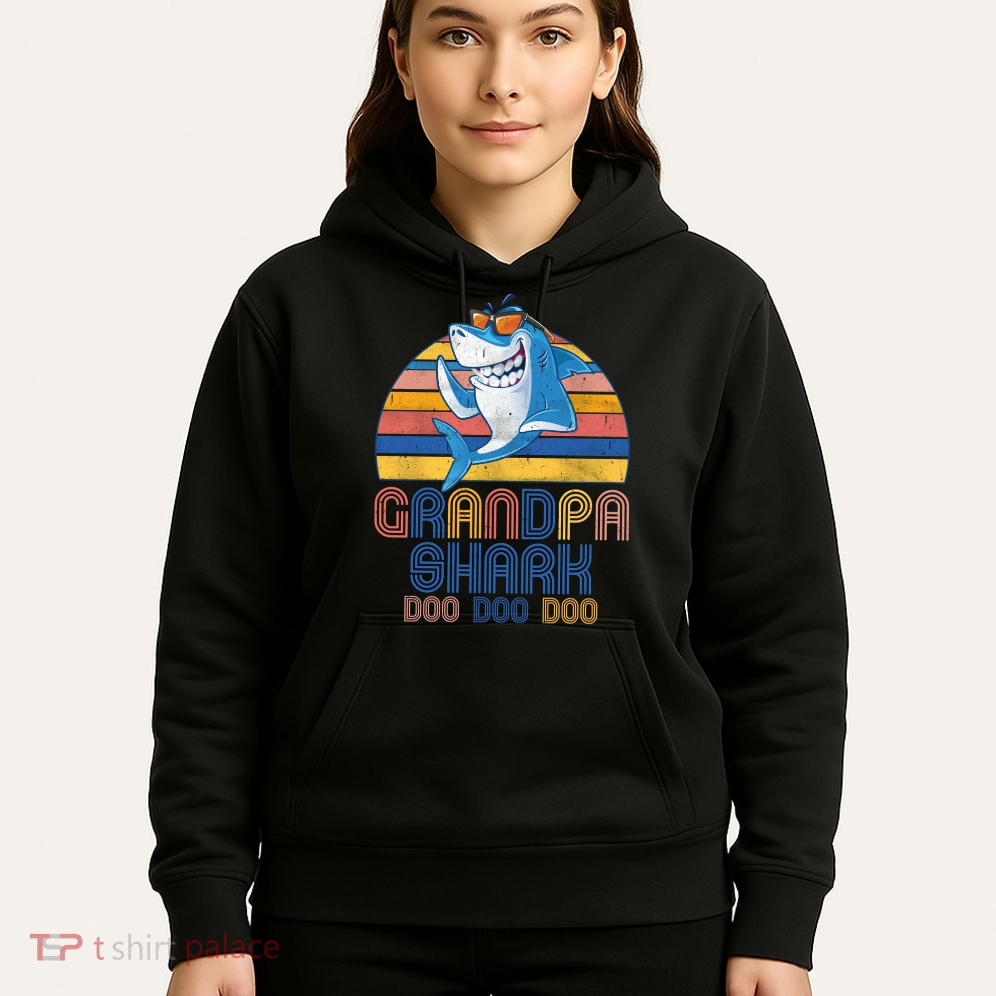 Cool Grandpa Shark Doo Doo Doo Hoodie