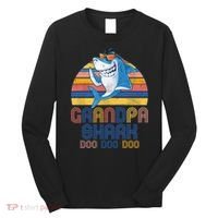 Cool Grandpa Shark Doo Doo Doo Long Sleeve Shirt thumb 0