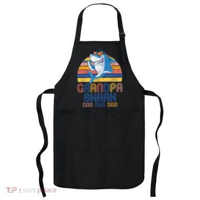 Cool Grandpa Shark Doo Doo Doo Apron