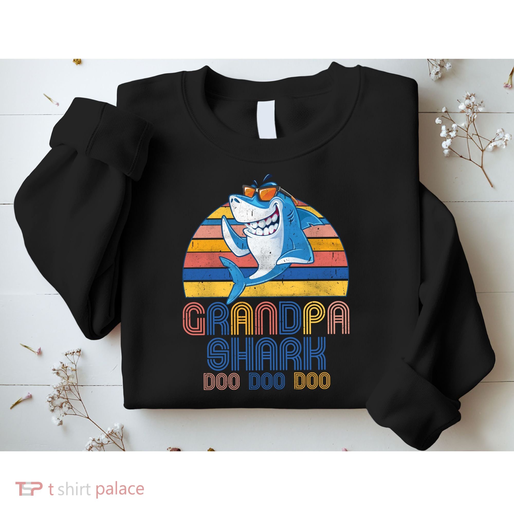 Cool Grandpa Shark Doo Doo Doo Sweatshirt
