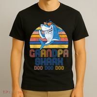 Cool Grandpa Shark Doo Doo Doo T-Shirt thumb 3
