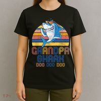 Cool Grandpa Shark Doo Doo Doo T-Shirt thumb 4