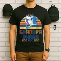 Cool Grandpa Shark Doo Doo Doo T-Shirt thumb 6