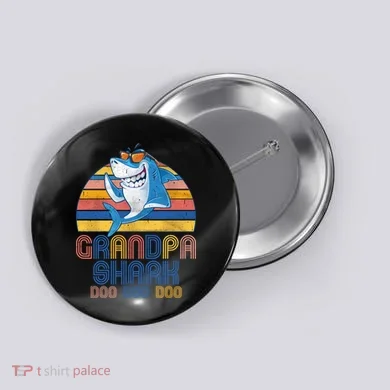 Cool Grandpa Shark Doo Doo Doo Button