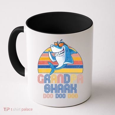 Cool Grandpa Shark Doo Doo Doo Coffee Mug