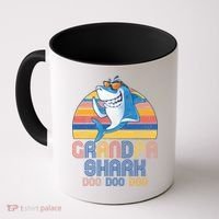 Cool Grandpa Shark Doo Doo Doo Coffee Mug thumb 0