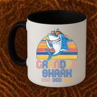 Cool Grandpa Shark Doo Doo Doo Coffee Mug thumb 2