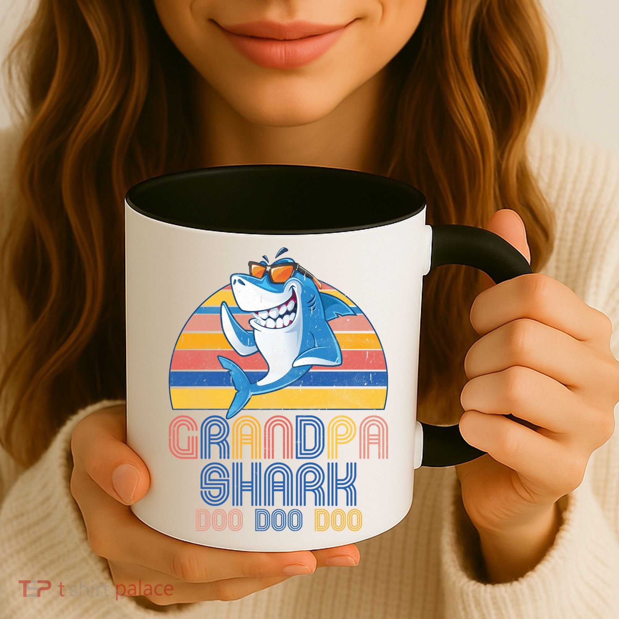 Cool Grandpa Shark Doo Doo Doo Coffee Mug