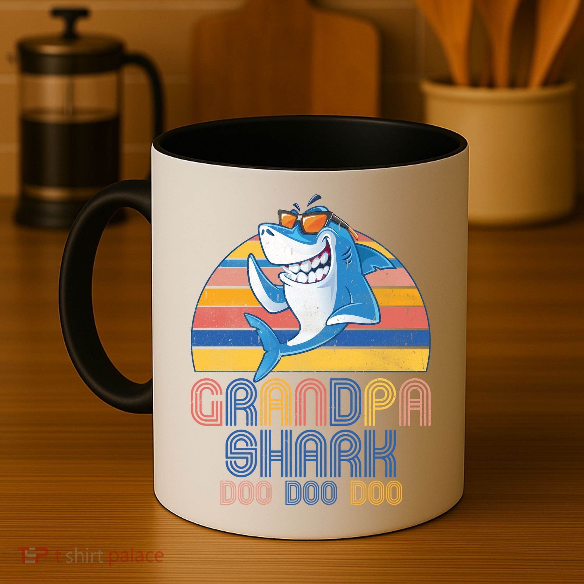Cool Grandpa Shark Doo Doo Doo Coffee Mug