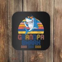 Cool Grandpa Shark Doo Doo Doo Coaster thumb 0