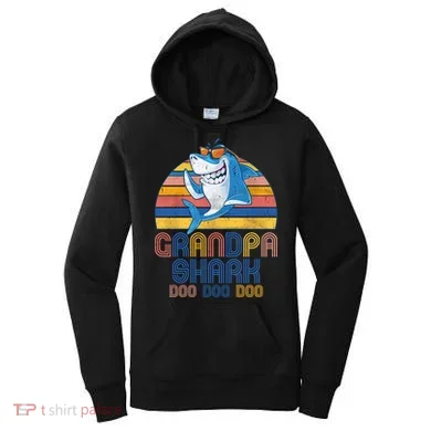 Cool Grandpa Shark Doo Doo Doo Women's Hoodie
