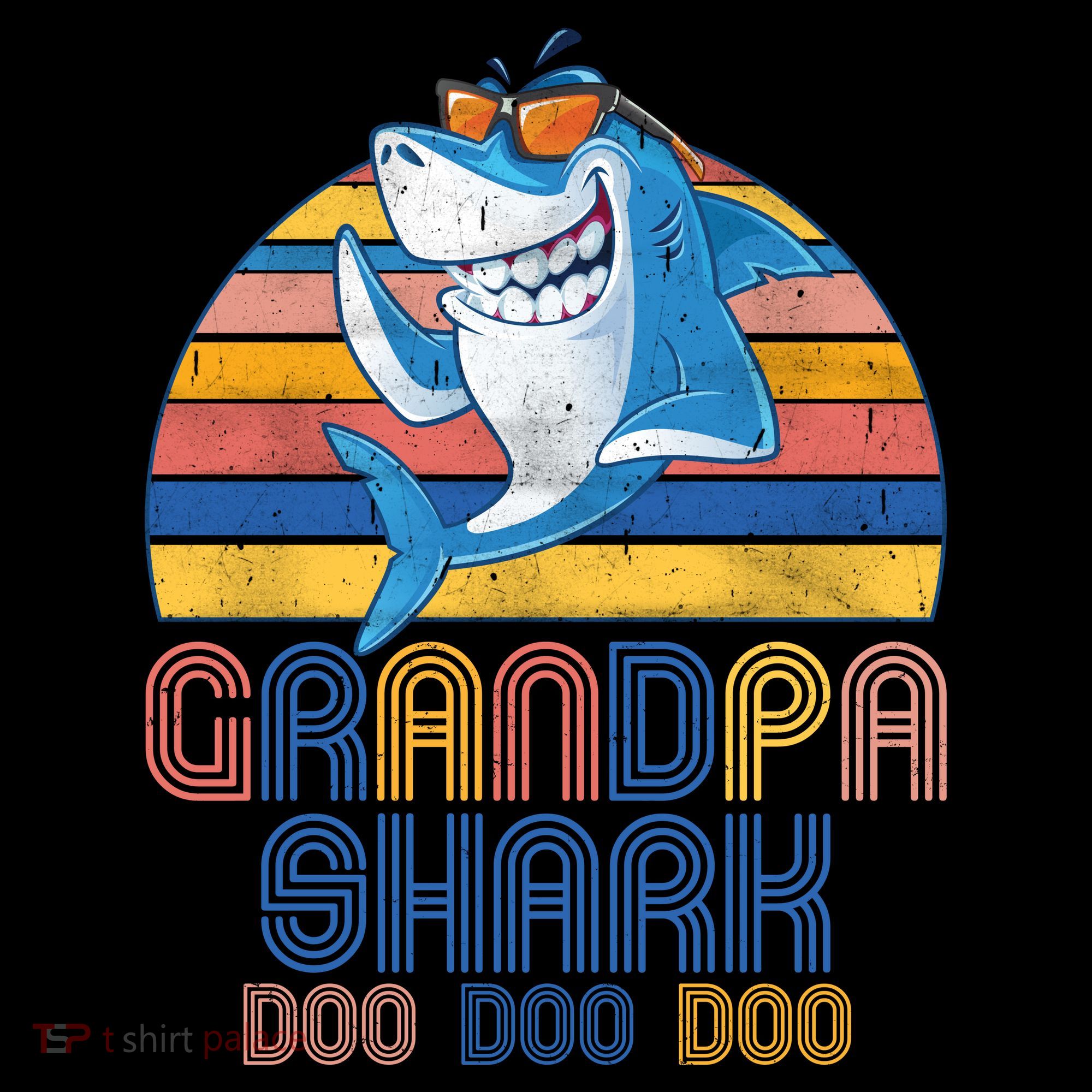 Cool Grandpa Shark Doo Doo Doo Women's Hoodie