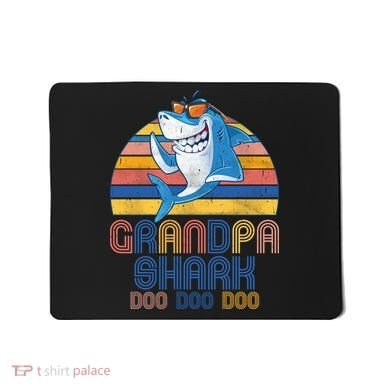 Cool Grandpa Shark Doo Doo Doo Mousepad