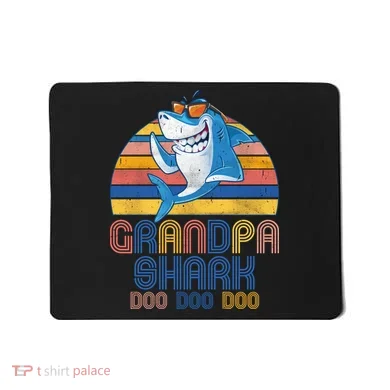 Cool Grandpa Shark Doo Doo Doo Mousepad