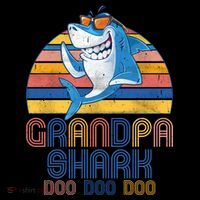 Cool Grandpa Shark Doo Doo Doo Ornament thumb 1
