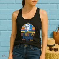 Cool Grandpa Shark Doo Doo Doo Women's Tank Top thumb 2