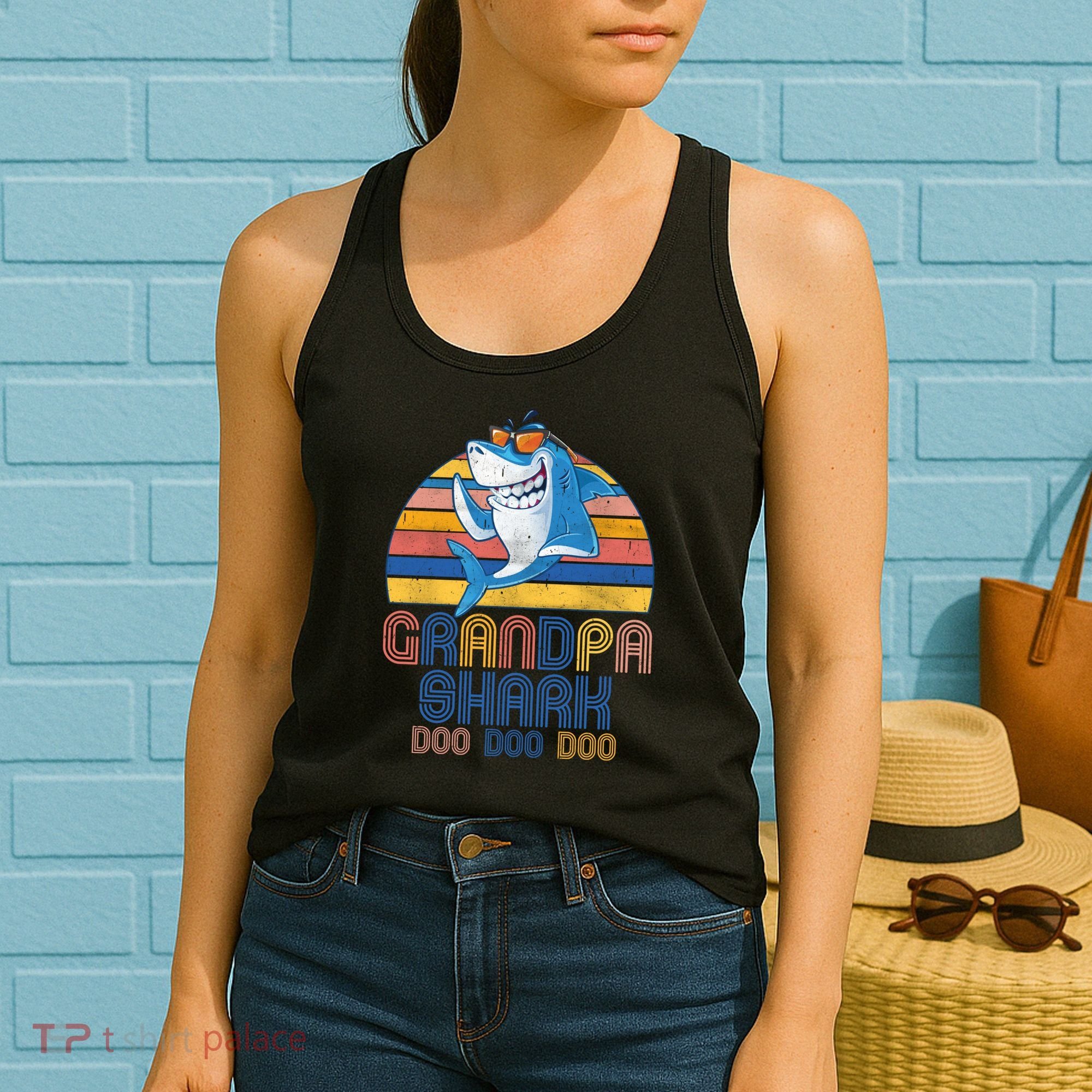 Cool Grandpa Shark Doo Doo Doo Women's Tank Top