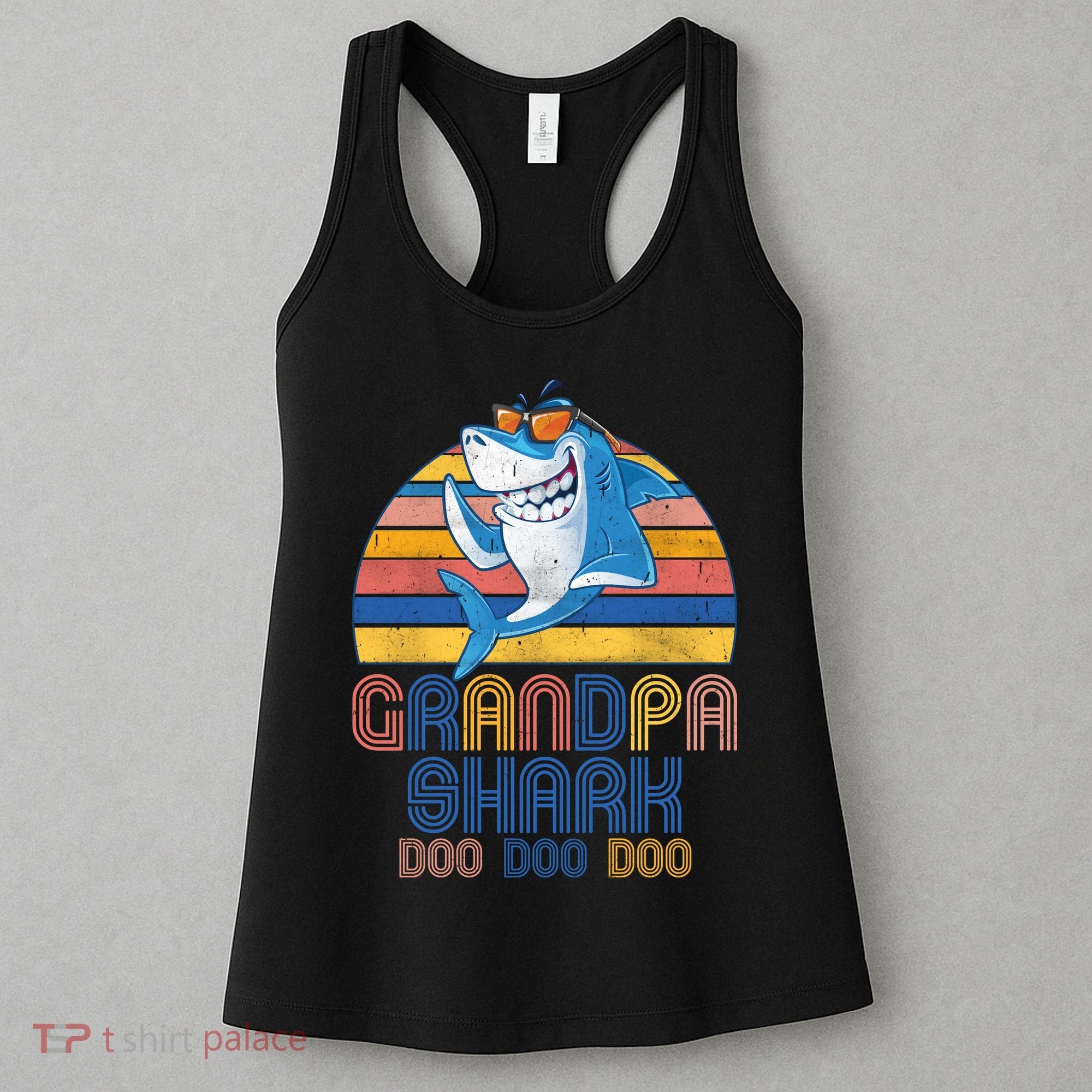 Cool Grandpa Shark Doo Doo Doo Women's Tank Top