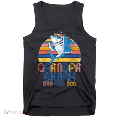 Cool Grandpa Shark Doo Doo Doo Tank Top