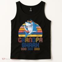 Cool Grandpa Shark Doo Doo Doo Tank Top thumb 2