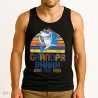 Cool Grandpa Shark Doo Doo Doo Tank Top thumb 3