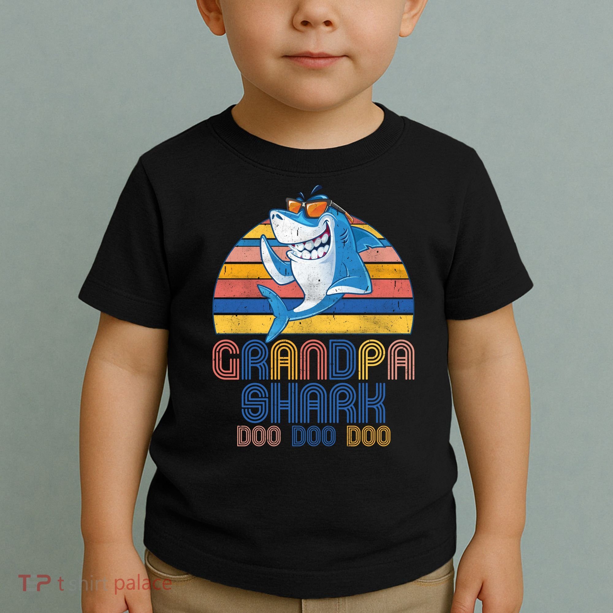 Cool Grandpa Shark Doo Doo Doo Toddler T-Shirt