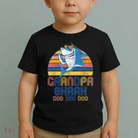 Cool Grandpa Shark Doo Doo Doo Toddler T-Shirt thumb 2