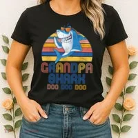 Cool Grandpa Shark Doo Doo Doo Women's T-Shirt thumb 2