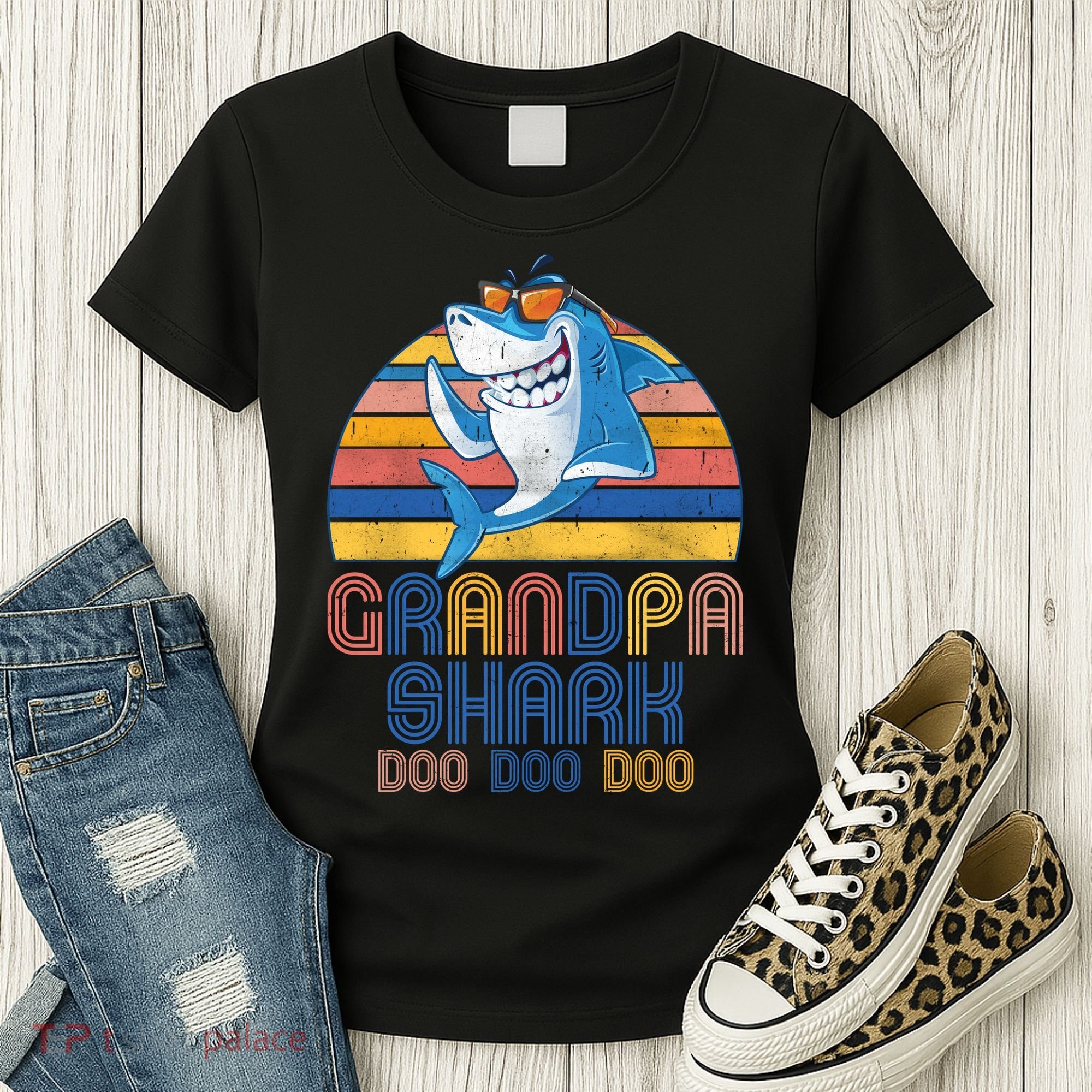 Cool Grandpa Shark Doo Doo Doo Women's T-Shirt