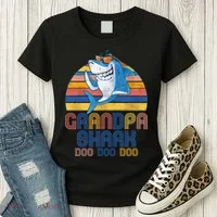 Cool Grandpa Shark Doo Doo Doo Women's T-Shirt thumb 3