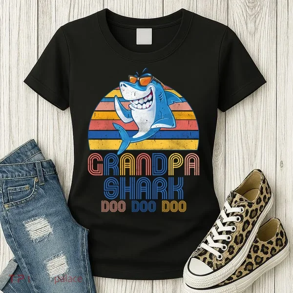 Cool Grandpa Shark Doo Doo Doo Women's T-Shirt