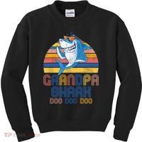 Cool Grandpa Shark Doo Doo Doo Kids Sweatshirt thumb 0
