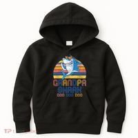 Cool Grandpa Shark Doo Doo Doo Kids Hoodie thumb 0