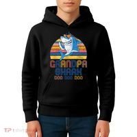Cool Grandpa Shark Doo Doo Doo Kids Hoodie thumb 4