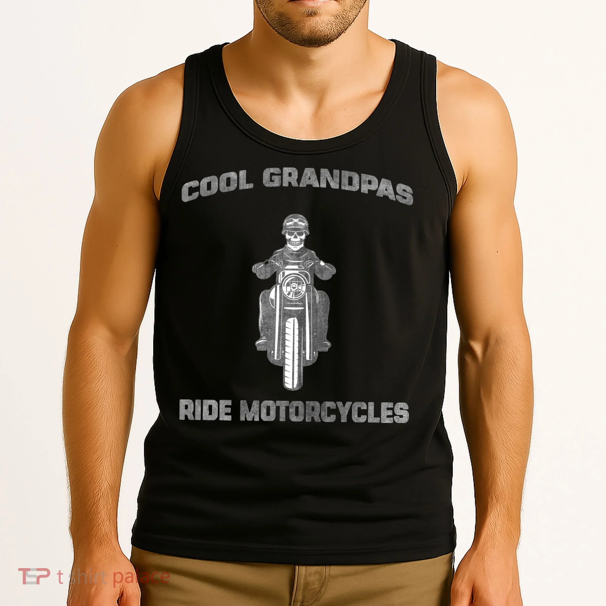 Cool Grandpas Ride Motorcycles Tank Top