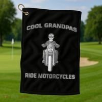 Cool Grandpas Ride Motorcycles Golf Towel thumb 1