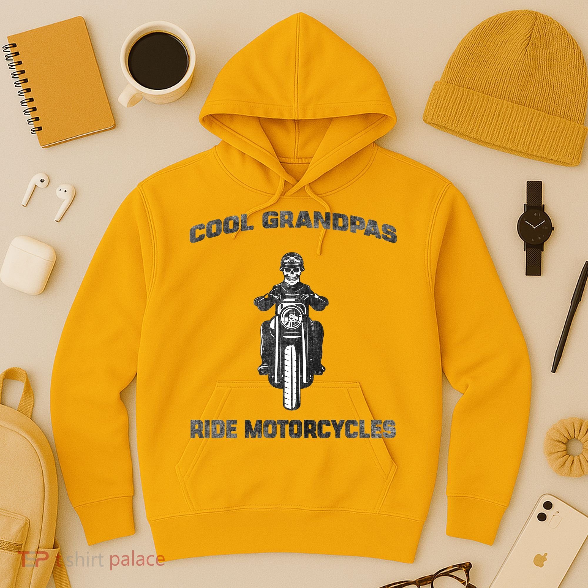 Cool Grandpas Ride Motorcycles Hoodie