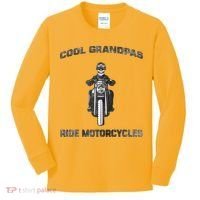 Cool Grandpas Ride Motorcycles Kids Long Sleeve Shirt thumb 0