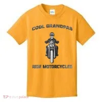 Cool Grandpas Ride Motorcycles Kids T-Shirt thumb 0
