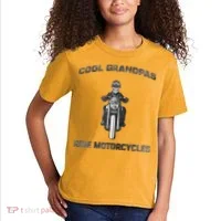 Cool Grandpas Ride Motorcycles Kids T-Shirt thumb 2