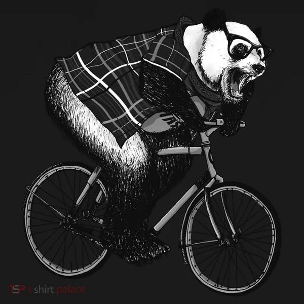Cool Grey Style Hipster Panda Doggie Tank