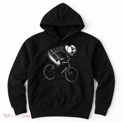 Cool Grey Style Hipster Panda Hoodie