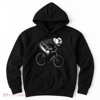 Cool Grey Style Hipster Panda Hoodie thumb 0