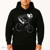 Cool Grey Style Hipster Panda Hoodie thumb 2