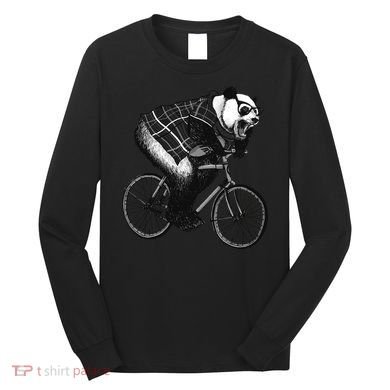 Cool Grey Style Hipster Panda Long Sleeve Shirt