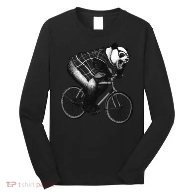 Cool Grey Style Hipster Panda Long Sleeve Shirt
