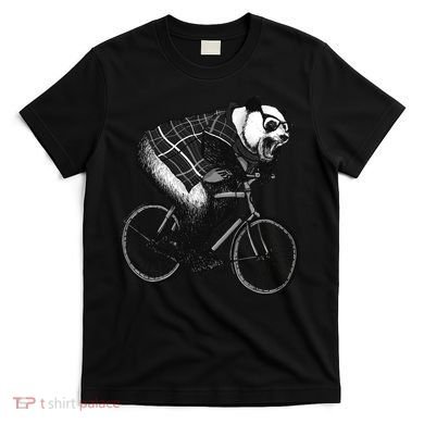 Cool Grey Style Hipster Panda T-Shirt